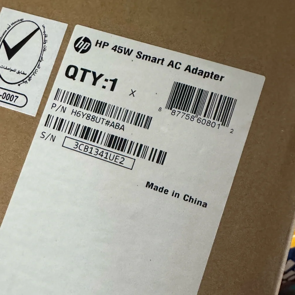 HP 45 watt ac adaptor charger- brand new